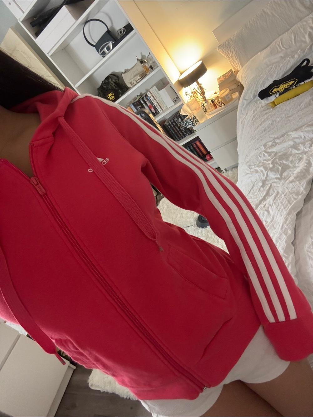 Vintage Adidas Pinkish Red zip up